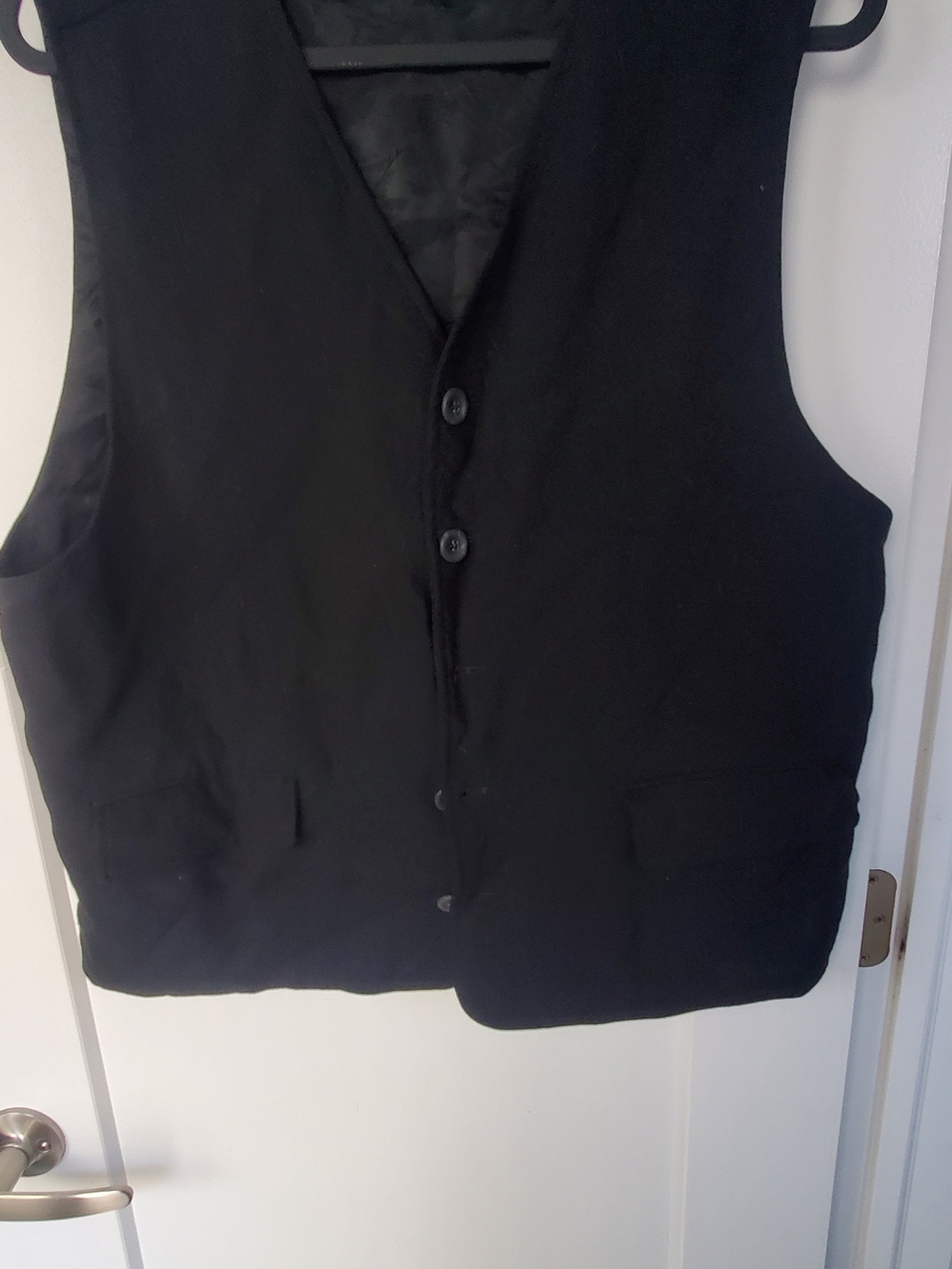 Men's Black Button-Front Dress Vest
